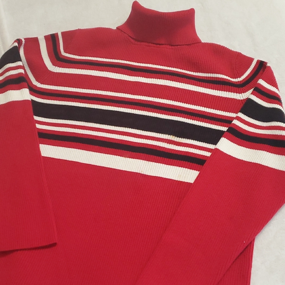 Venezia Women's Red Ribbed Turtleneck 18/20W
